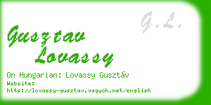 gusztav lovassy business card