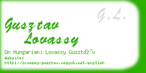 gusztav lovassy business card
